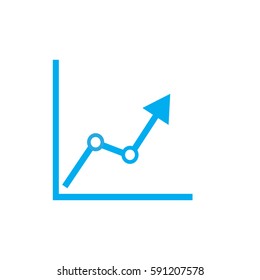 chart icon on white background. chart sign.