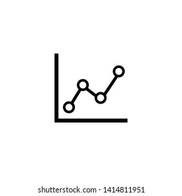 Chart icon on white. Vector