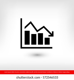 Chart icon. One of set web icons