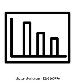 chart icon with outline style