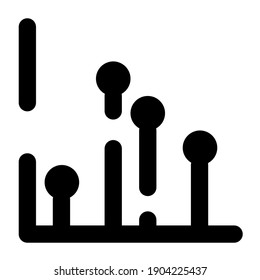 Chart icon outline style, this icon support your website