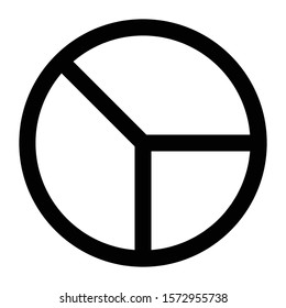 chart icon outline vector design