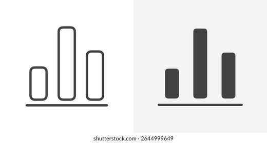 Chart icon Outline vector sign
