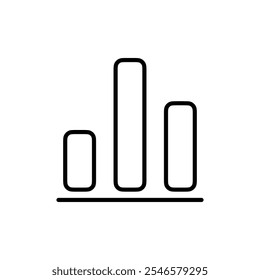 Chart icon Outline vector for web ui