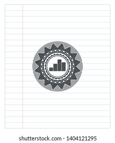 chart icon penciled. Vector Illustration. Detailed.