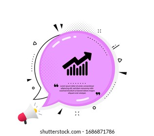  Chart-Symbol. Angebotsblase. Berichtsdiagramm oder Verkaufswachstumszeichen. Datensymbol für Analyse und Statistik.Anführungszeichen. Symbol der klassischen Nachfragekurve. Vektorillustration