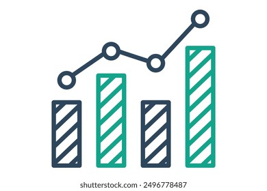 Chart icon. icon related to analyze. line icon style. data analytics elements vector illustration
