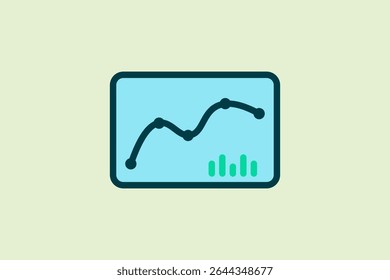Chart icon. icon related to UI elements. suitable for web site, app, user interfaces,element, printable etc. flat line icon style. simple vector design editable