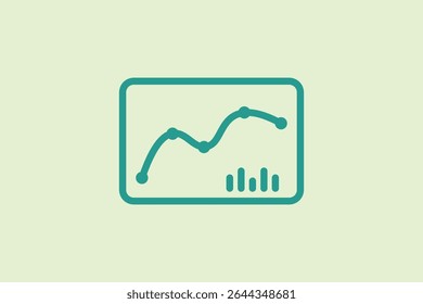 Chart icon. icon related to UI elements. suitable for web site, app, user interfaces,element, printable etc. line icon style. simple vector design editable