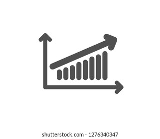 Chart icon. Report graph or Sales growth sign. Analysis and Statistics data symbol. Quality design element. Classic style icon. Vector