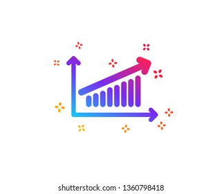 Chart icon. Report graph or Sales growth sign. Analysis and Statistics data symbol. Dynamic shapes. Gradient design chart icon. Classic style. Vector