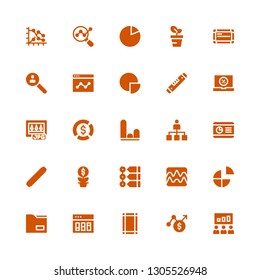 chart icon set. Collection of 25 filled chart icons included Presentation, Chart, Margin, Analytics, Data, Pie Graph, Timeline, Growth, Level, Hierarchical structure, Jpg