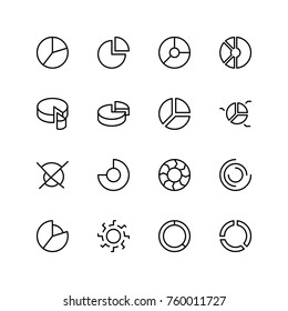 Chart  icon set. Collection of high quality black outline logo for web site design and mobile apps. Vector illustration on a white background.