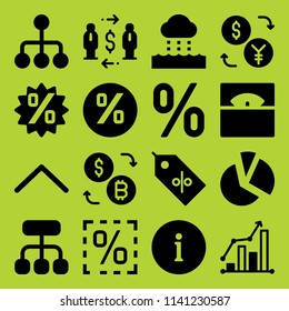 chart icon set. With flow, percentage and percentage  vector icons for graphic design and web