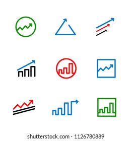 Chart icon set isolated on white background. Collection for web site, app, logo and print presentation. Creative art concept, vector illustration, eps 10