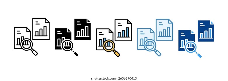 Chart Icon Set Multiple Style Collection