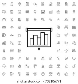 Chart icon. set of outline company icons.