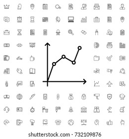 Chart icon. set of outline company icons.