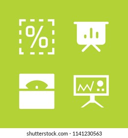 chart icon set. With percentage, measuring and presentation  vector icons for graphic design and web