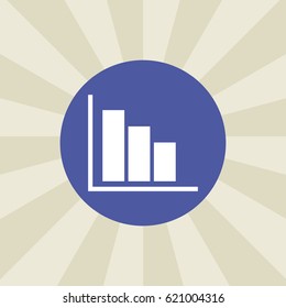 chart icon. sign design. background