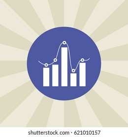 chart icon. sign design. background