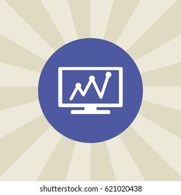 chart icon. sign design. background