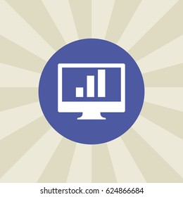 chart icon. sign design. background