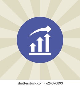 chart icon. sign design. background