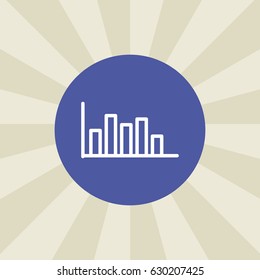 chart icon. sign design. background