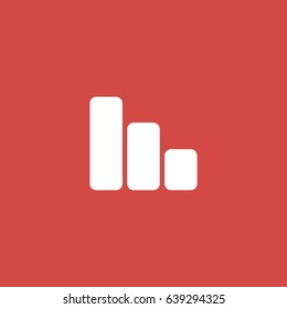 chart icon. sign design. red background