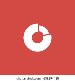 chart icon. sign design. red background
