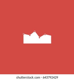 chart icon. sign design. red background