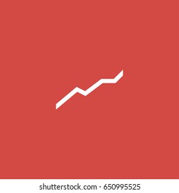 chart icon. sign design. red background