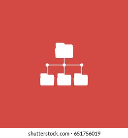chart icon. sign design. red background