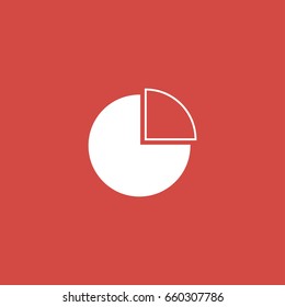 chart icon. sign design. red background