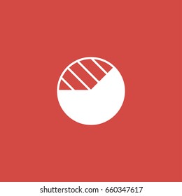 chart icon. sign design. red background
