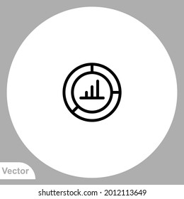 Chart icon sign vector,Symbol, logo illustration for web and mobile