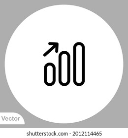 Chart icon sign vector,Symbol, logo illustration for web and mobile