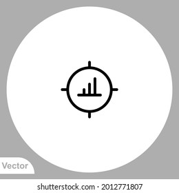 Vector de signo de icono de gráfico,Símbolo, ilustración de logotipo para web y móvil