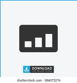 chart icon. Simple filled chart icon. On white background.