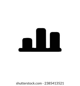 Chart icon. Simple style finance poster background symbol. Chart brand logo design element. Chart t-shirt printing. Vector for sticker.
