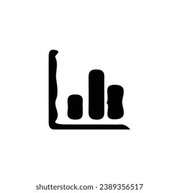 Chart icon. Simple style finance poster background symbol. Chart brand logo design element. Chart t-shirt printing. Vector for sticker.