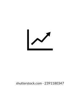 Icono de gráfico. Símbolo de fondo de afiche de finanzas de estilo simple. Elemento de diseño del logotipo de marca de gráfico. Gráfica de impresión de camisetas. Vector para pegatinas.