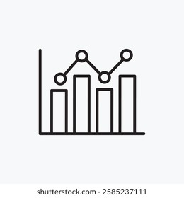 Chart icon. simple vector icon