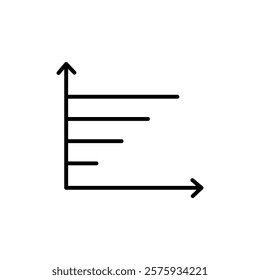 Chart icon simple vector symbol
