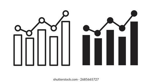 Chart icon simple vector symbol