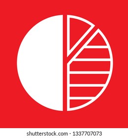 chart icon, stock vector illustration, EPS10. 