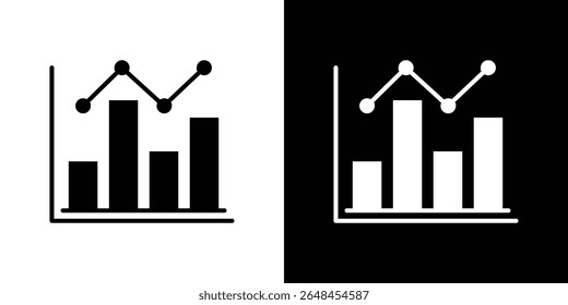 Chart icon symbol collection. Flat vector stock illustration.