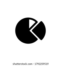 Chart icon. Symbol vector on white background.