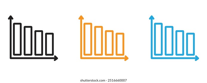 Chart Icon Thin line illustration set